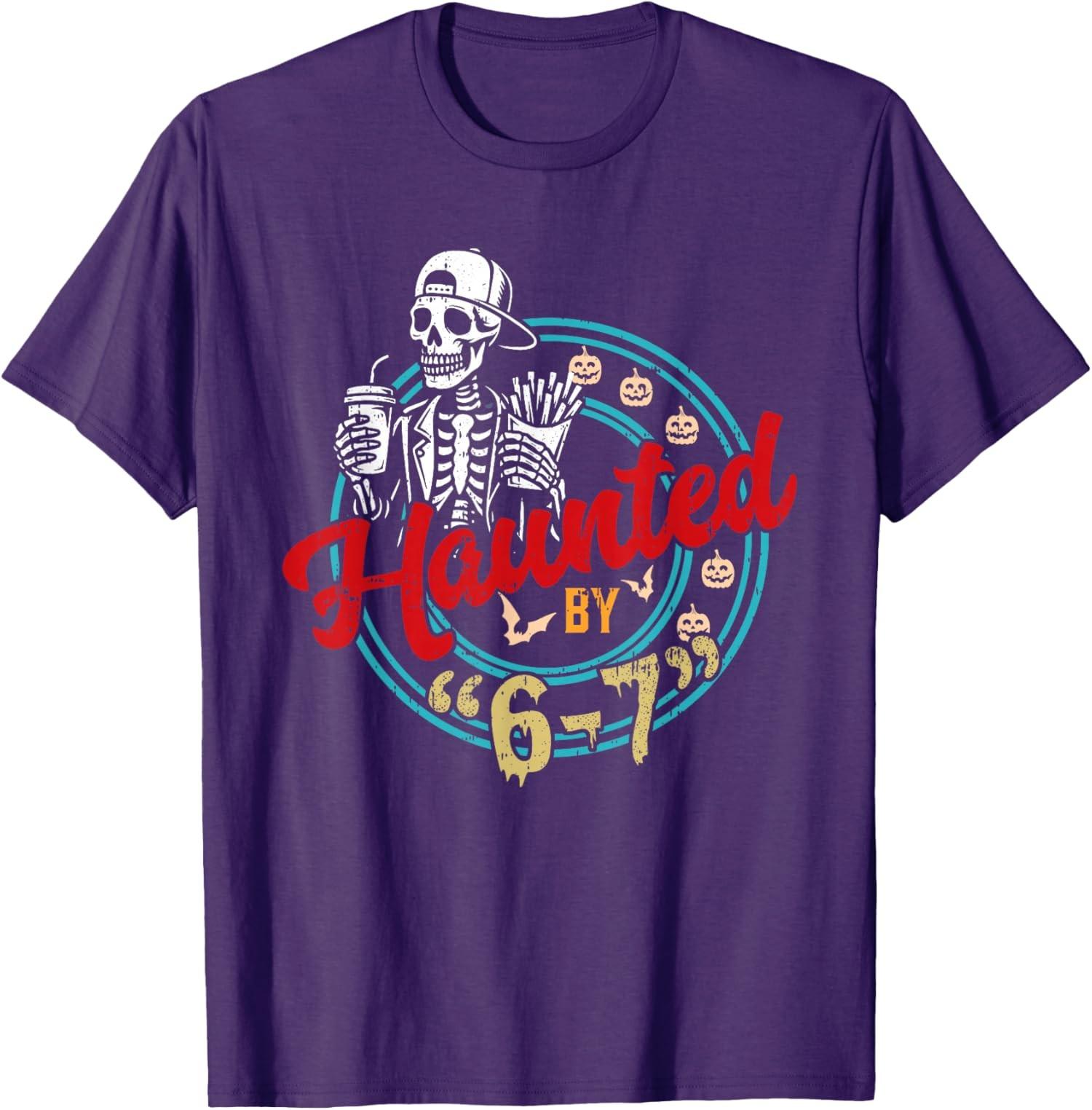 Design Funny Halloween Design Seven Haunted Fun Unisex T-Shirt S разноцветный