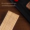 Set of 10 Natural Bamboo Chopsticks: Anti-Mold, Non-Slip, No Paint/Wax, High-End Carved Design for Home Use.