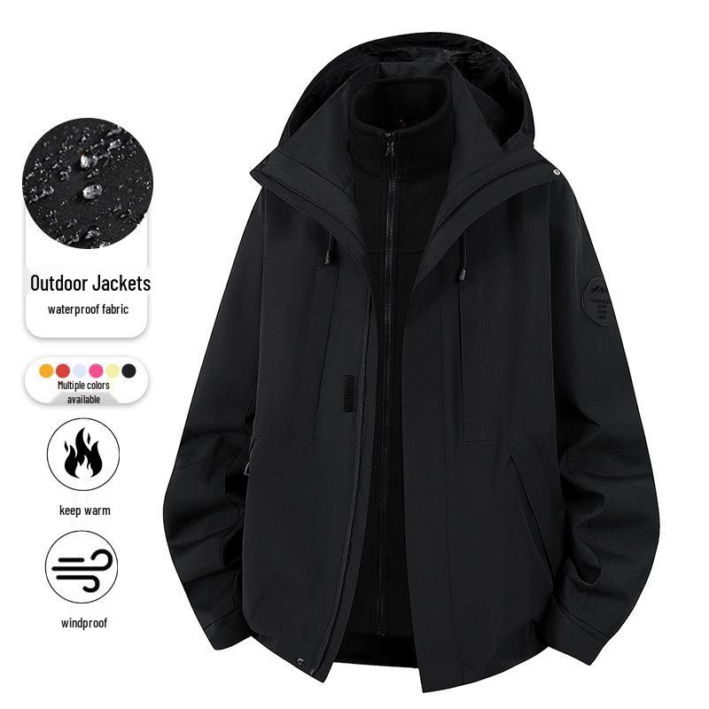 Unisex Winter 3-in-1 Shell Jacket Set for Couples - Mountaineering & Outdoor Workwear