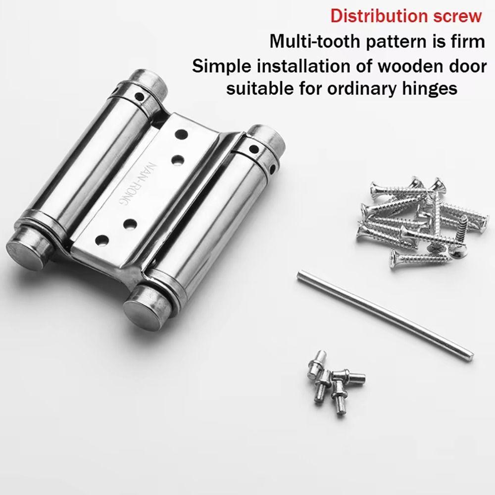 1Pcs Double Opening Door Hinge With Inner And Outer Free Spring Hinge Hardware Accessory