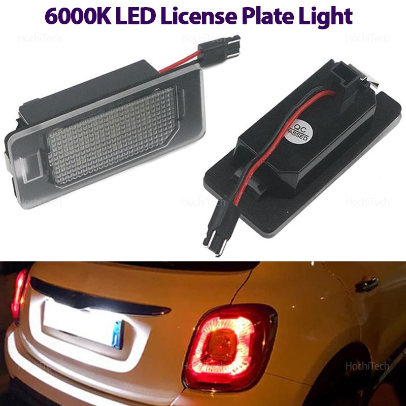 2 pièces durables 6000K blanc Canbus plaque d'immatriculation arrière étiquettes lumières LED pour Fiat 500X 2014 2015 2016 2017 2018 2019