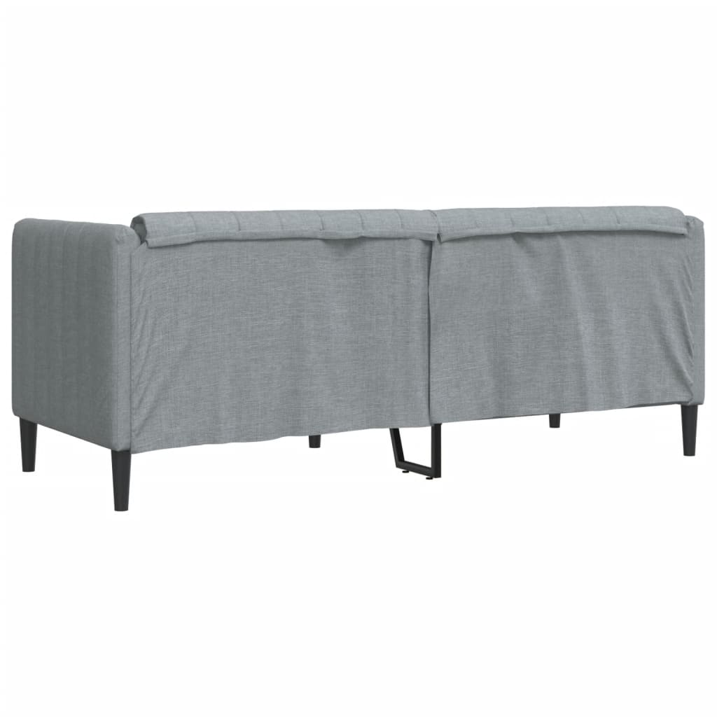 2 Seater Sofa Light Grey Fabric