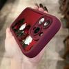 Wine Red Rose White Rose Phone Case For iPhone 17 16 15 14 Pro Max 13 12 11 XS X XR 7 8 Plus 16E 17 Anti-fall Cover