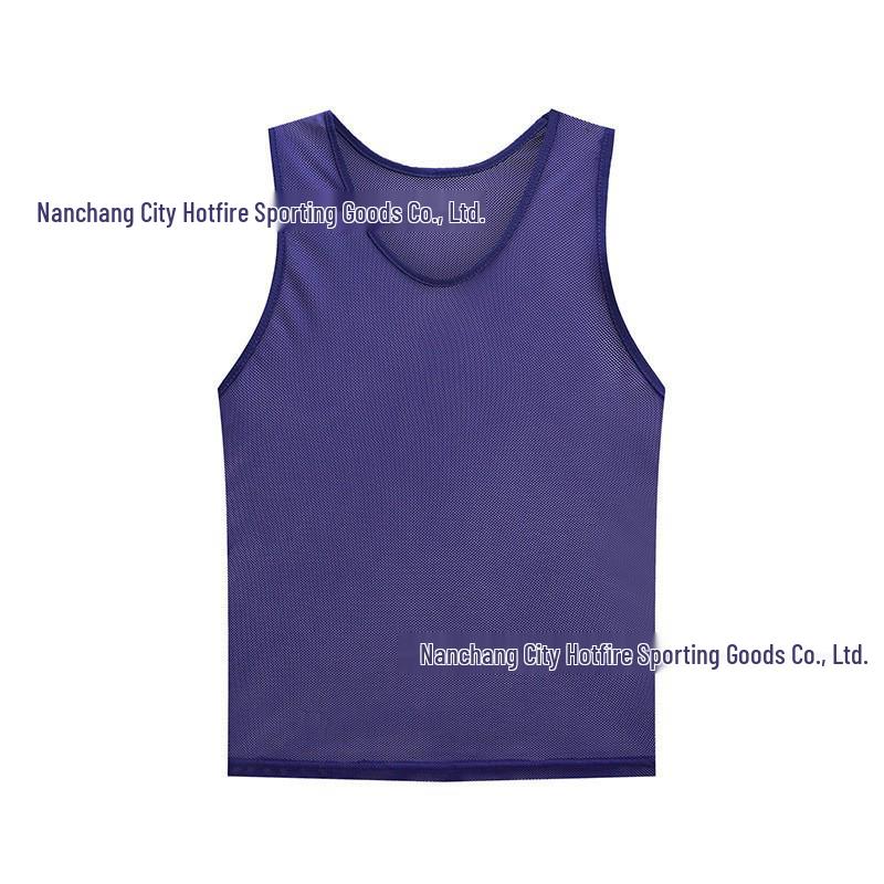 Numbered Mesh Training Vest for Team Sports Competition Uniforms with Custom Logo