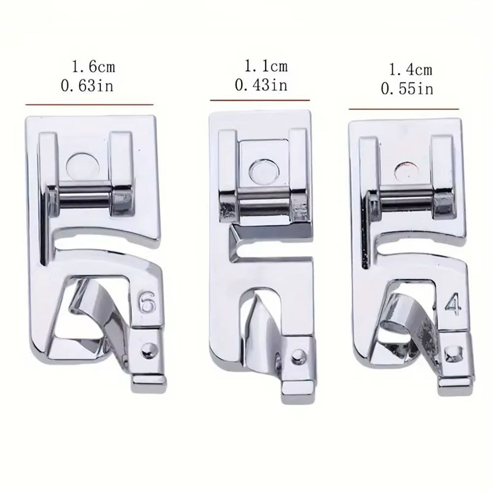 3Pcs/Set Metal Household Sewing Tool Hem Presser Foot  for Household Multi-Function Sewing Machines