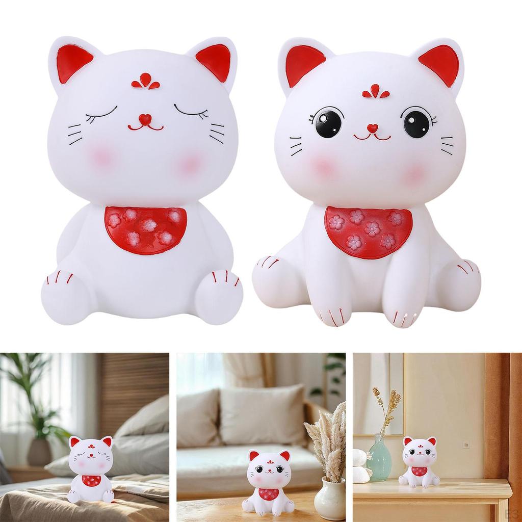 Cat Money Bank Piggy Animal Cute Novelty Desktop Ornament Saving Box