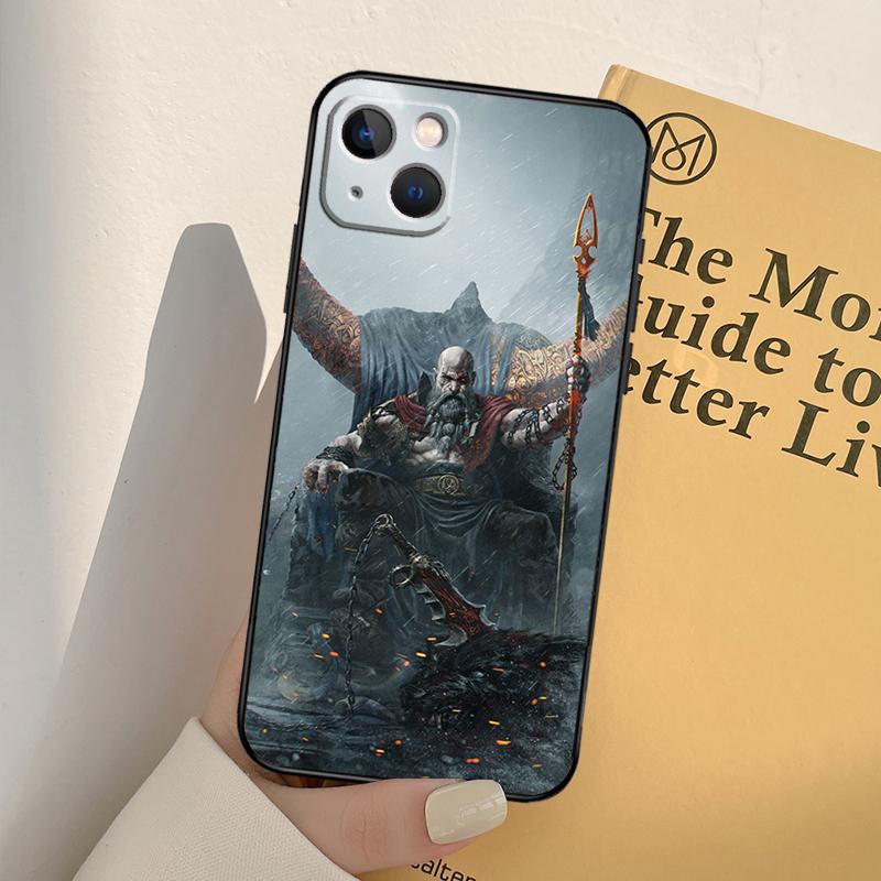 Kratos God of War Case For iPhone 16 15 14 Pro Max Plus 13 Pro Max 11 12 Mini Cover Coque
