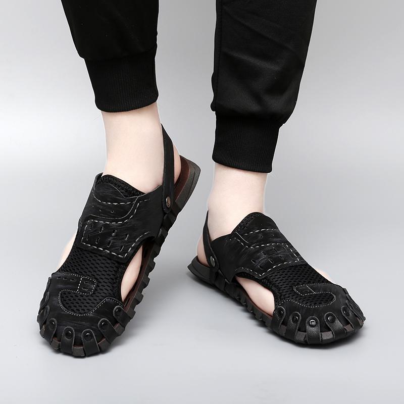 Moda Confortável respirável e moderno Verão Lazer Sapatos Masculinos slip on Alta Qualidade Macio Casuais Sandálias para Homens chinelos