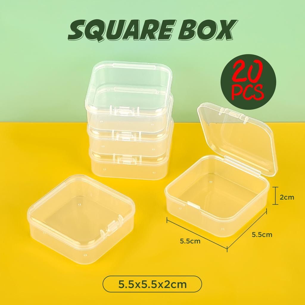 4-28Pcs PP Clear Plastic Storage Box Jewelry Storage Case Transparent Storage Organizer Multifunctional Portable Pouch