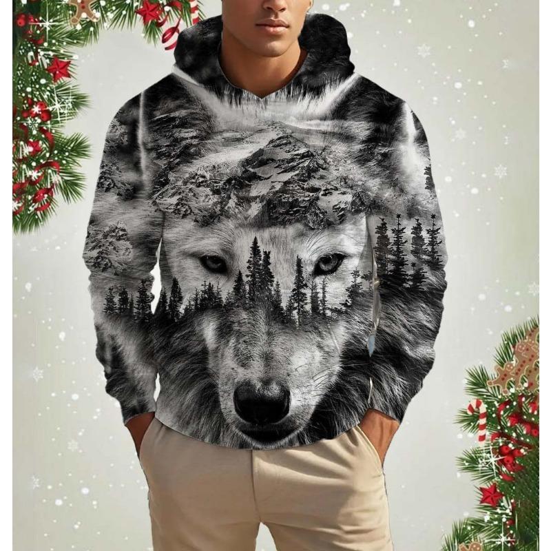3D Print Men's Hoodies Top Autumn Fashion Casual Long Sleeved Pullover Oversized Sweatshirts Clothing