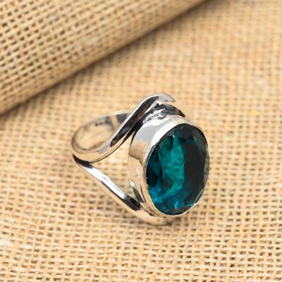 Ručne vyrobený šperkový prsteň Indicolite Tourmaline Gemstone 925 mincový striebro pre ňu