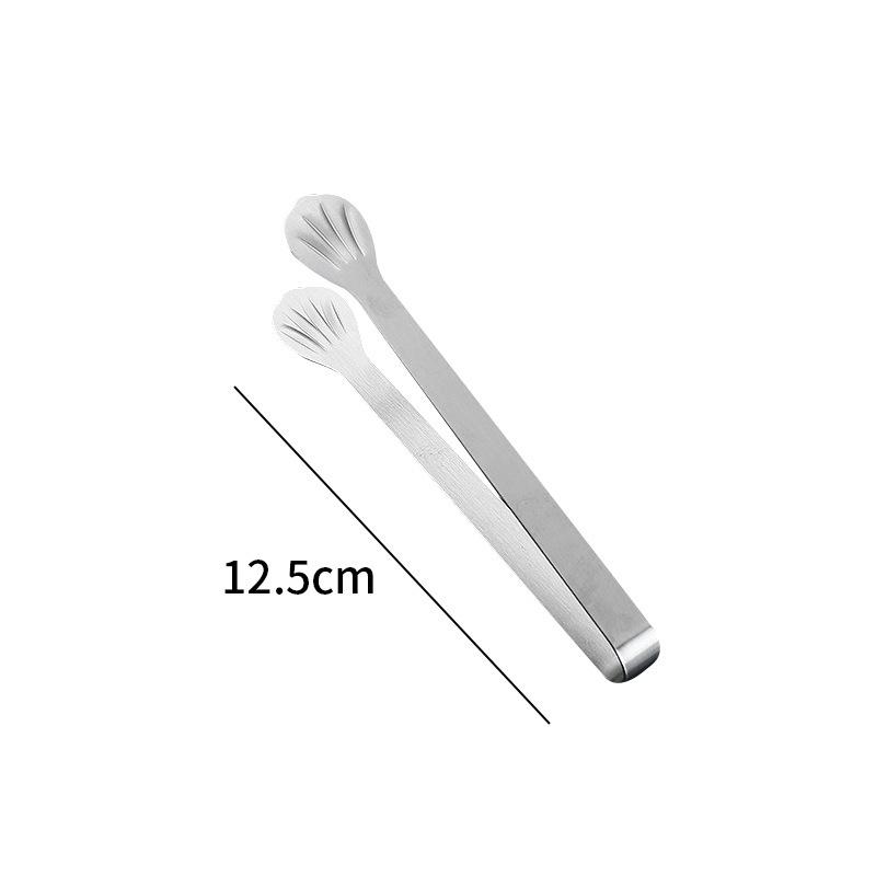 Stainless Steel Ice Clip with Thickened Design, Cute Snacks, Ice Cubes, and Food Clips