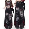 Female Punk Retro Washed Fashionable Versatile Casual Pants American Style Spicy Girl Loose Lazy and Relaxed Denim Pants