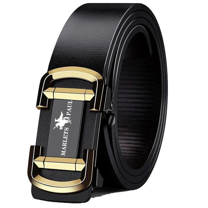 Men's Lightweight Alloy Automatic Buckle Belt - Simple Style for Business and Casual Wear