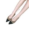 Woven shoes spring and autumn fly-woven shallow mouth flat bottom soft sole soft leather pointed single shoes women