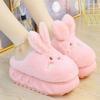Fashion White Rabbit Hare Slippers Women's Cute Animal Platform Home Mules Shoes Girls Bedroom Plush Slides Slipper Ears Indoor Shoes