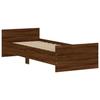VidaXL Bed Frames Brown Oak 75x190cm Small Single Engineered Wood 835952