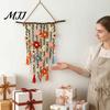 Decorazione Murale Boho Fiore all'Uncinetto Boemo Arazzo da Appendere, Nappe Fatte a Mano Filato Morbido con Bastoncino di Legno, Decorazione Artistica per Soggiorno Camera da Letto
