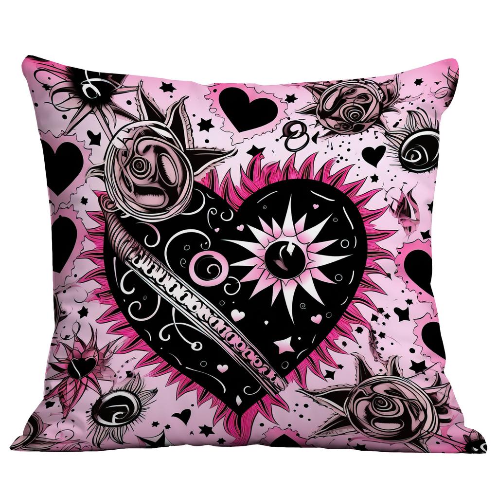 New Valentine's Day Pillow Case Creative Love Punk Print Home Sofa Cushion Pillow Case