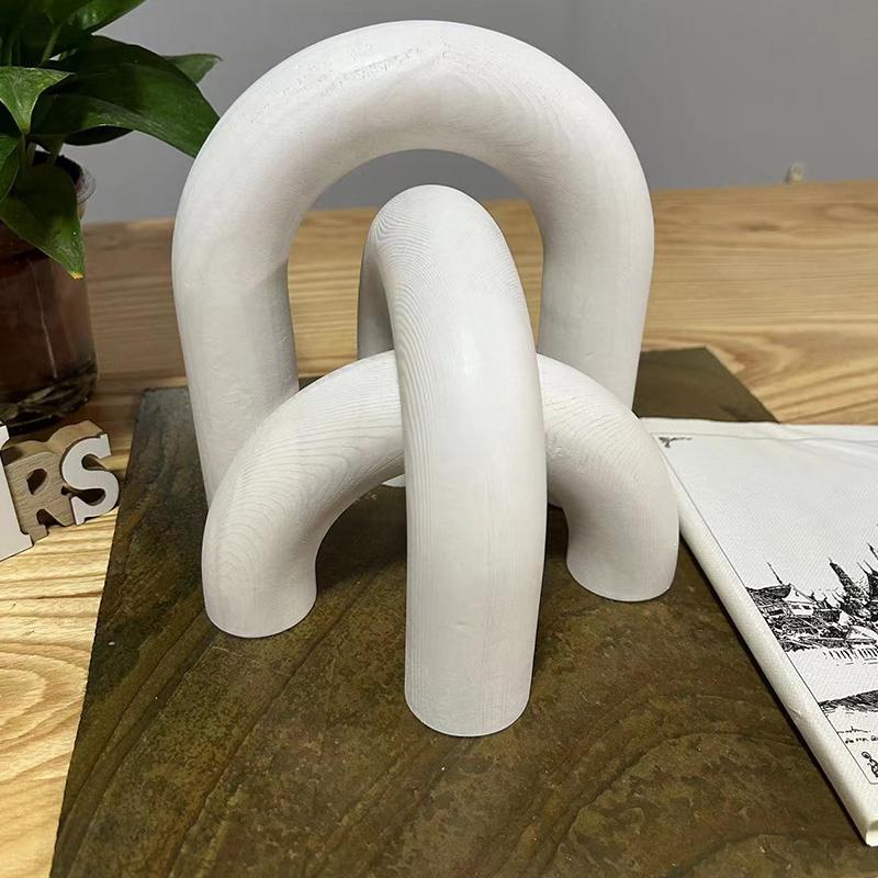 A Set Arch Decoration Crafts Wooden Ornaments Cafe Geometric Tabletop Ornaments Wooden Art Deco Arches Ornaments