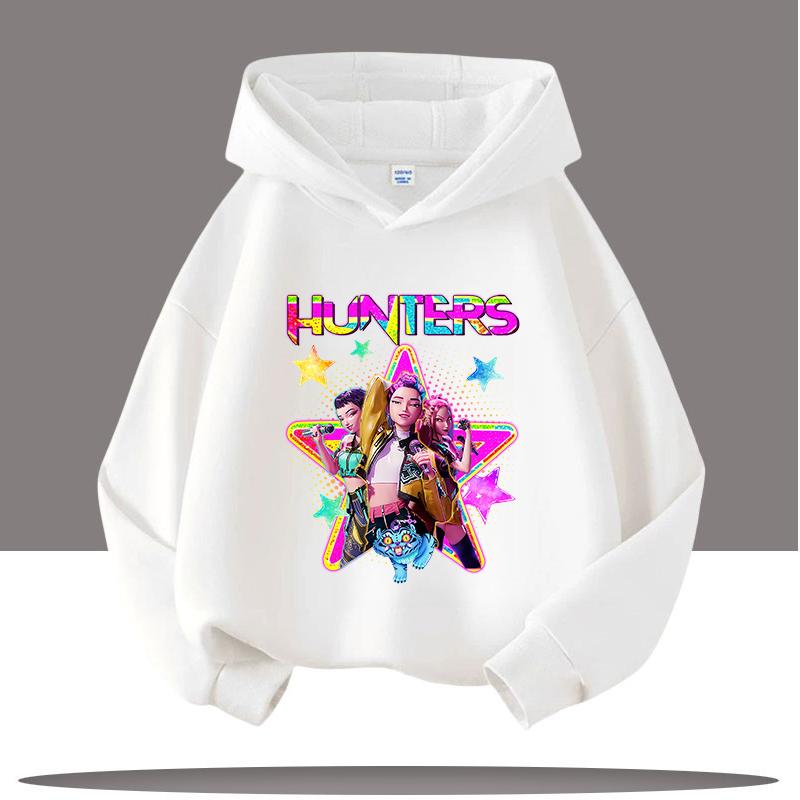 KPop Demon Hunters Hoodies for Kid's Autumn Winter New Cotton Hoodie Fashion 2025 Movie Hoody for Adult Kids Mother-to-be Top