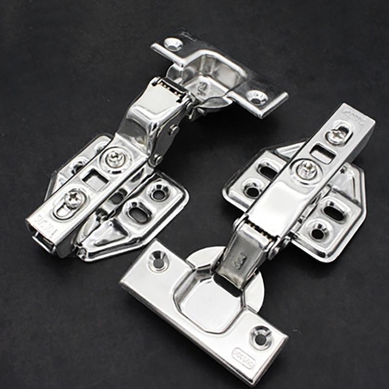 2Pieces Cabinet Hinges Repair Set Featuring 1 Plates and 12 Screws Sturdy Stainless Steel for Home Projects Supplies