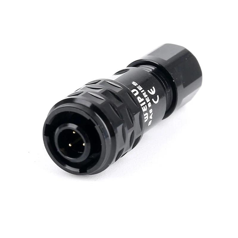 WEIPU SA6 SA610/P+SA611/S Waterproof Automotive Electric In-line Cable Connector  2Pin 3 4 5Pin For Medical Precision Instrument