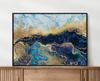 Poster Abstract Gold Blue Level