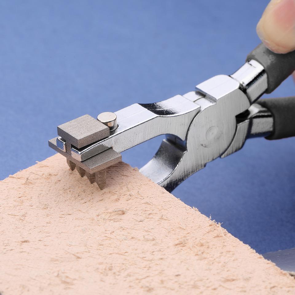 1pc Leathercraft Hole Punching Tool Leather Piercer Handhold Stainless Steel Diy Household Plier Punch Tool
