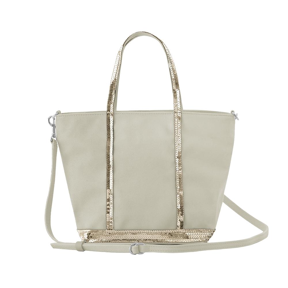 

Vanessabruno Small Spangle Cotton Zipper Tote Bag V40435 413 0PVE01 V40435 413