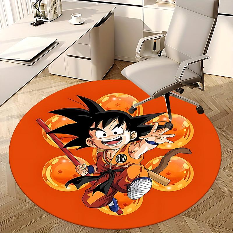 Dragon Ball Z Goku Chair Mat Round Carpet - Anime Decor for Home Office Living Room Bedroom Gift0483b