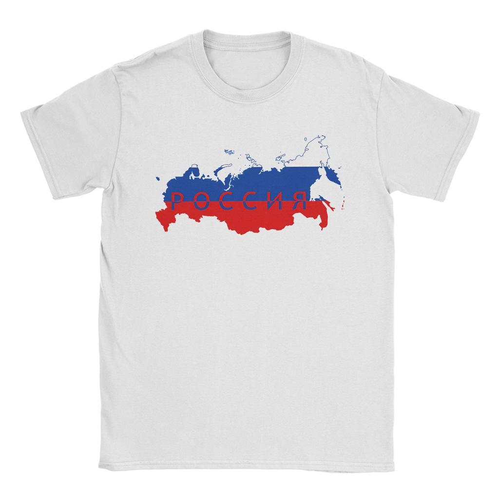 Russian Russia Map Flag Colors T Shirts Men 100 Cotton Crazy TShirts Round Collar Tee Shirt Short Sleeve Clothes 4XL 5XL