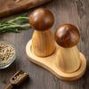 Wood Mushroom Pepper Grinder High Hardness Grinding Core Salt Grinding Bottle  Sea Salt