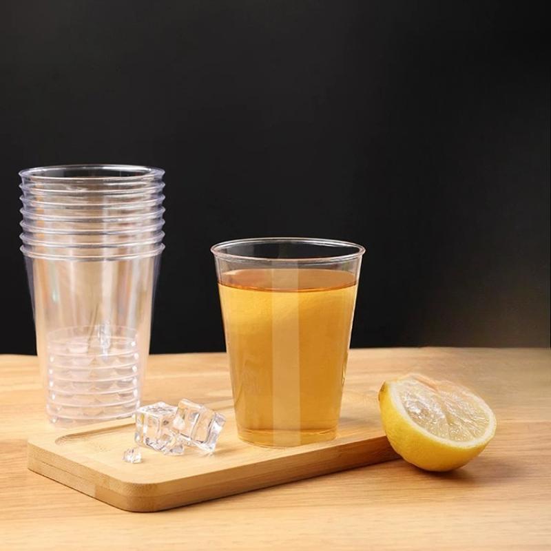 30ml Disposable Drinking Cup 50ml Mini Transparent Plastic Cups Wedding Birthday Party Drink Cup Wine Glass 100ml High-temperature Resistant Water Cup