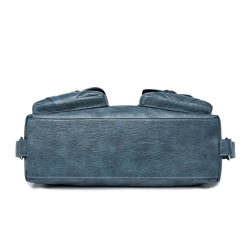 Damen Tasche Vintage Umhängetasche Große Kapazität Multi-Pocket PU Weiches Leder