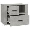 Nightstand Concrete Gray 60 X 36 X 45 Cm Particleboard
