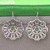 925 Sterling Silver Ethnic Style Hollowed-Out Sunflower Earrings - Stylish Evening Jewelry