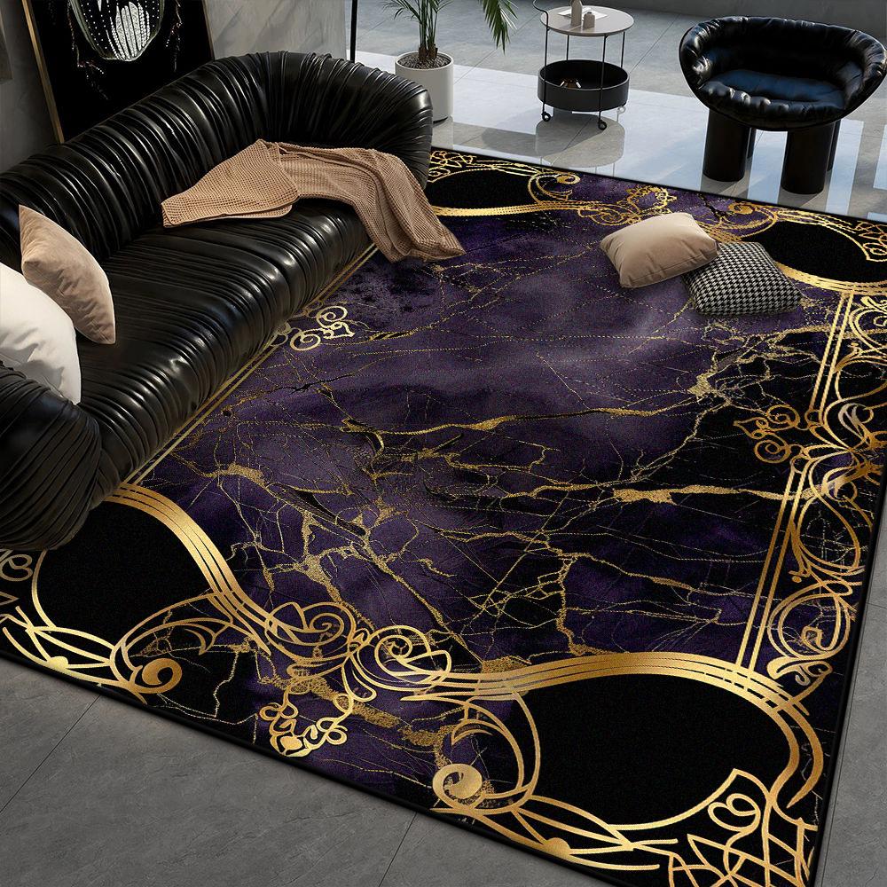 Marble Style Big Size Antiskid Carpet Living Room Soft Machine Washable Bedroom Decoration Rug Easy Cleaning Coffee Tables Mat