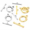 2 Sets Stainless Steel OT Clasp Toggle End Clasps Buckle Connector for Necklaces Bracelets Hook DIY Jewelry Making Accessories
