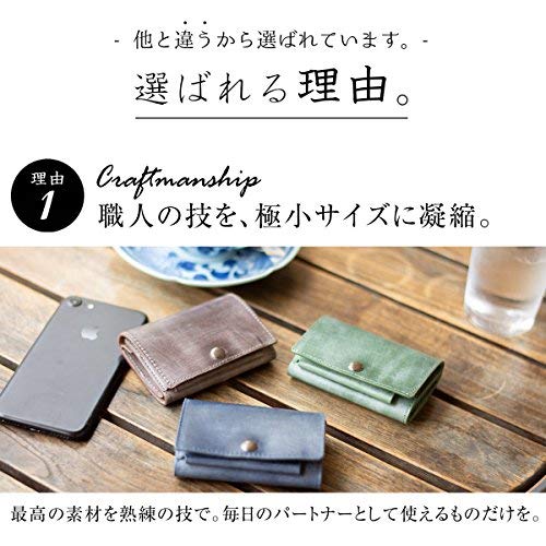 [Dom Teporna] Bridle Leather Tri-fold Wallet, Small Mini Wallet, Compact, Genuine Leather Wallet, Purse, Men's & Women's, Brown