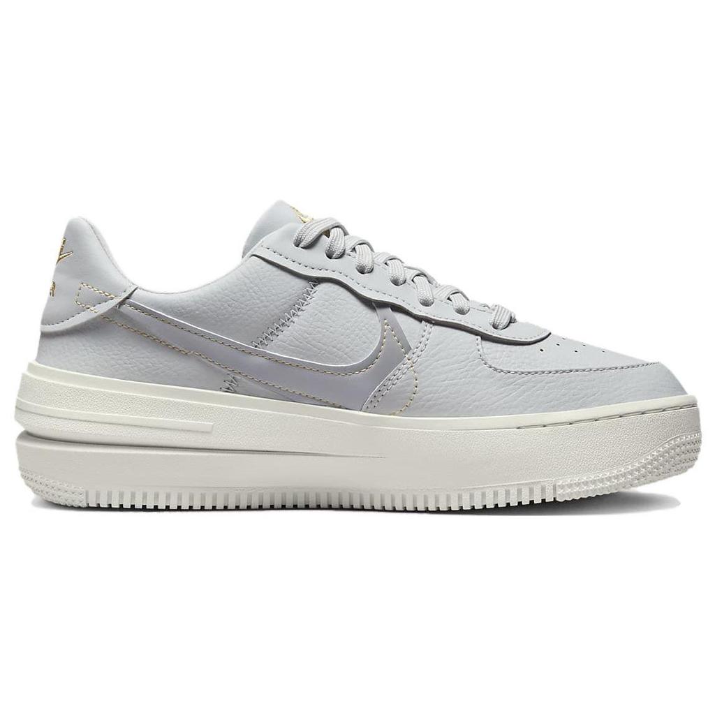 Nike Womens Air Force 1 PLT.AF.ORM 'Photon Dust' (women's sizes) Photon Dust / Team Gold / Sail / Wolf Grey Skate Shoes DJ9946 002