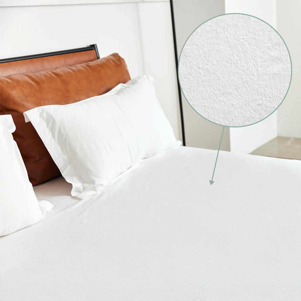 Waterproof Terry Mattress Cover Luxurious Hotel Quality Fitted Bed Sheet Protector Pad