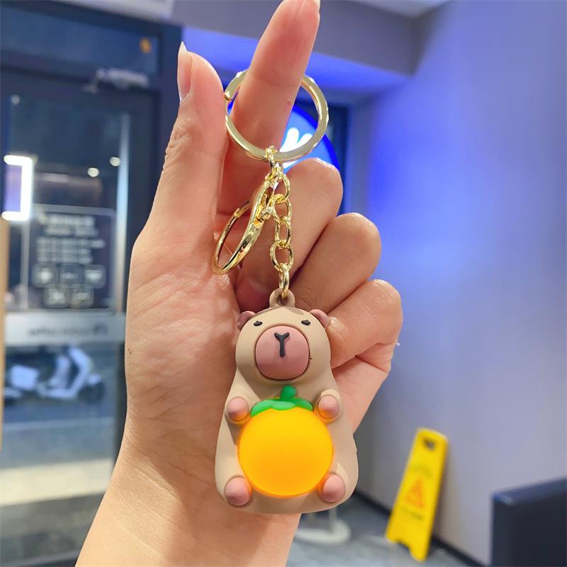 Creative Cartoon Kapibara Capybara Jun Keychain Doll Boys and Girls Cute Bag Pendant Small Gift