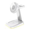 3 In 1 Wireless Charger Stand Pad LED Light 15W Fast Charging Station Dock for Macsafe iPhone 15 14 13 12 Pro Max IWatch 9 8 7 6