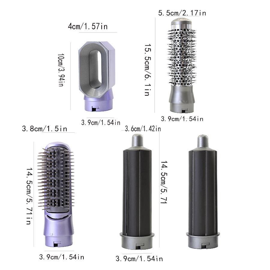 Spazzola ad Aria Calda Multifunzione 5 in 1: Arricciacapelli, Asciugacapelli, Pettine per Styling e Piastra per Capelli