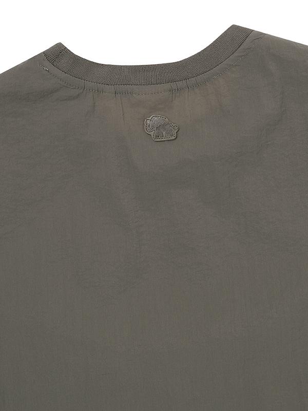 BBC EARTH W Pocket Color Block Woven Round T-Shirt_Dark Grey