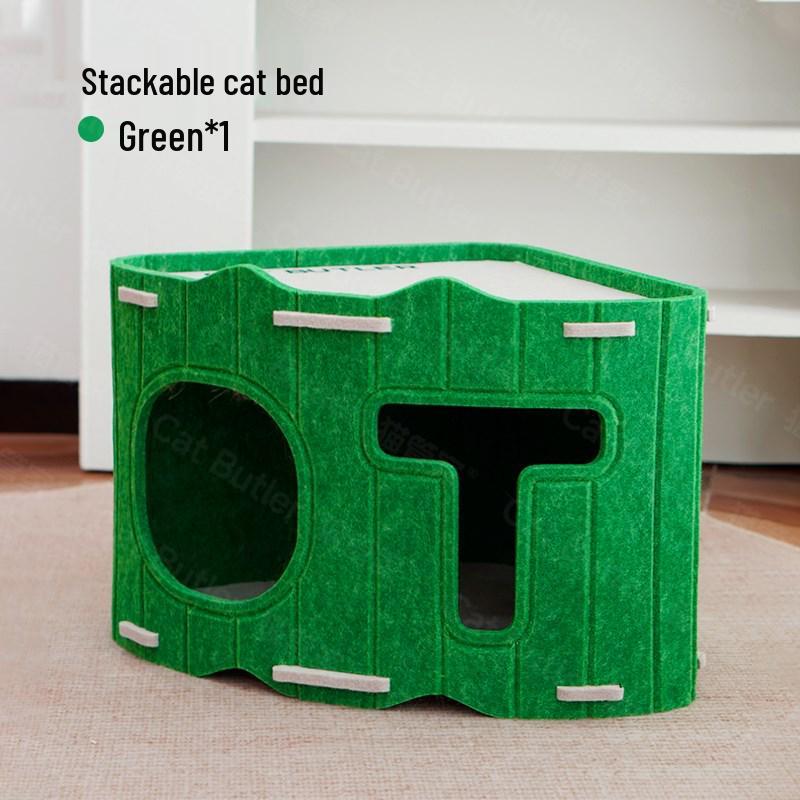 

Dual-Layer Triangle Cat Scratching & Bed Felt Hideout Wall Sticker 47x35x35x30 cm