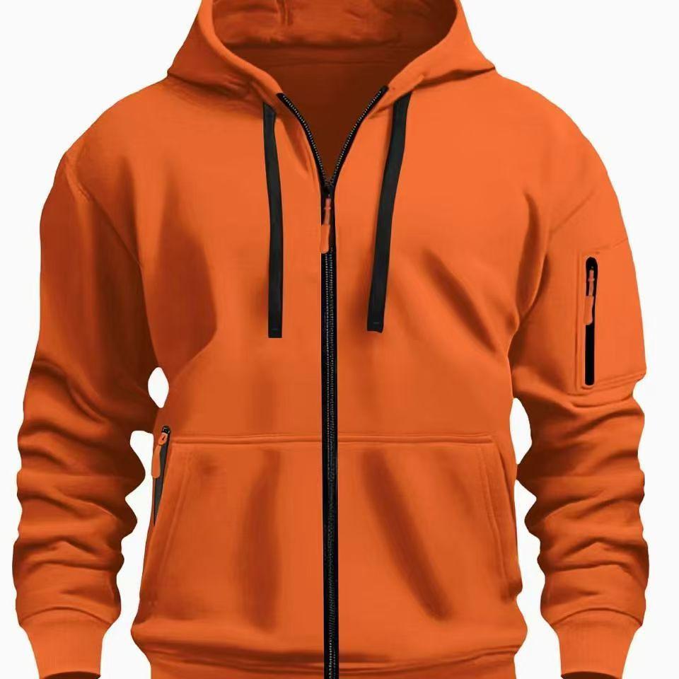 Felpa con cappuccio sportiva trendy europea e americana con zip - Perfetta per l'autunno e l'inverno