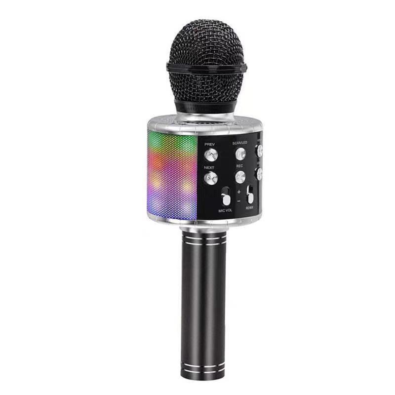 WS858 Bluetooth Karaoke Microphone for Children - Wireless Singing Mic with Speaker and Condenser features