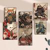 1 Stück Japanisches Panda Hase Fuchs Löwe Schildkröte Samurai Poster HD Poster Heim Zimmer Bar Café Dekor Kunst Wandmalerei Bild